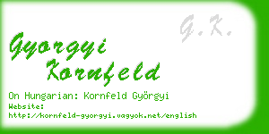 gyorgyi kornfeld business card