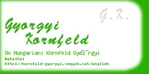 gyorgyi kornfeld business card